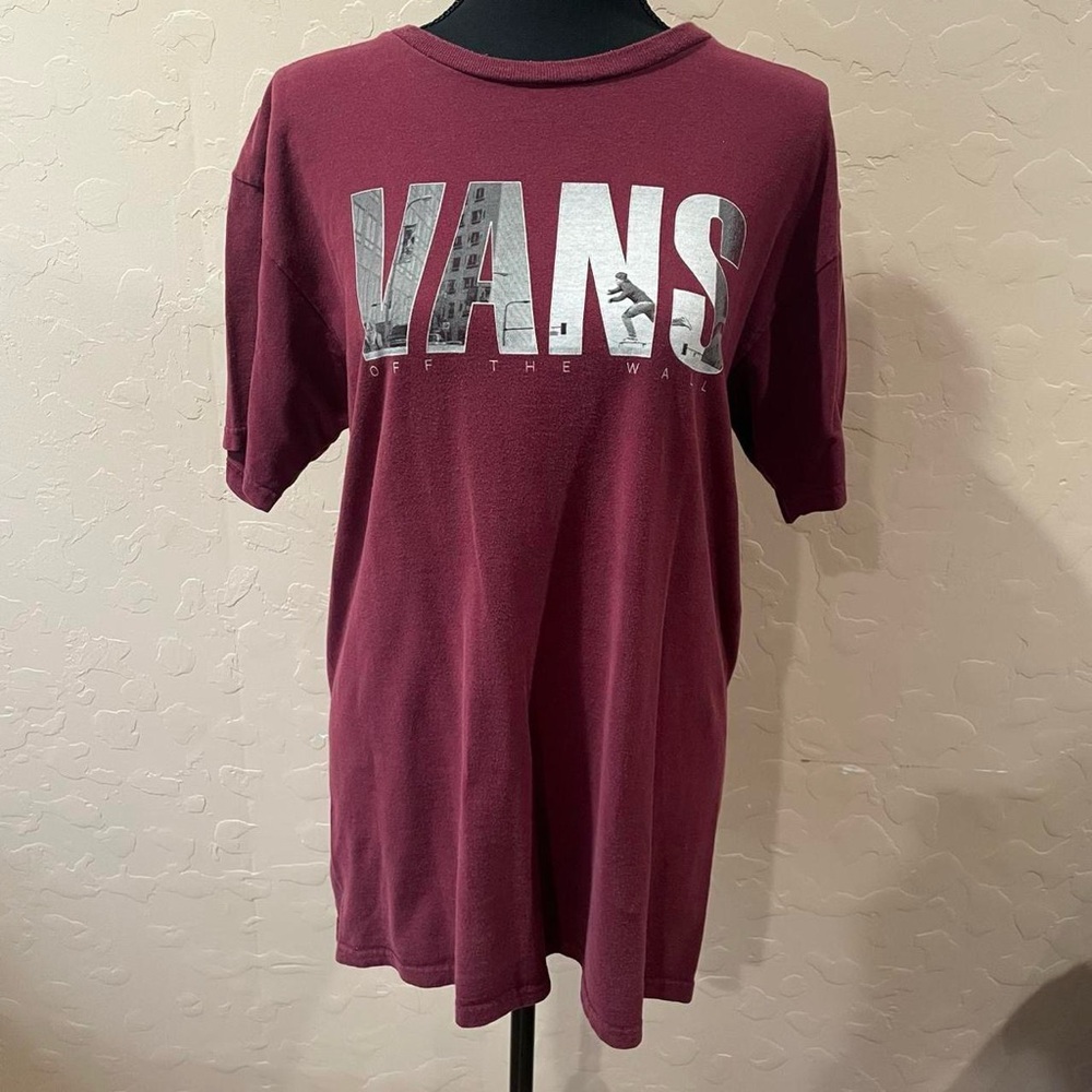 Burgundy Vans graphic tee